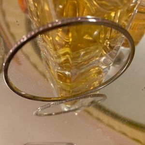 Pink Swarovski bangle bracelet